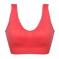 thumbnail image 1 of Sports Bra for Women, Seamless Comfortable Yoga Bra with Pads,Red, 1 of 7