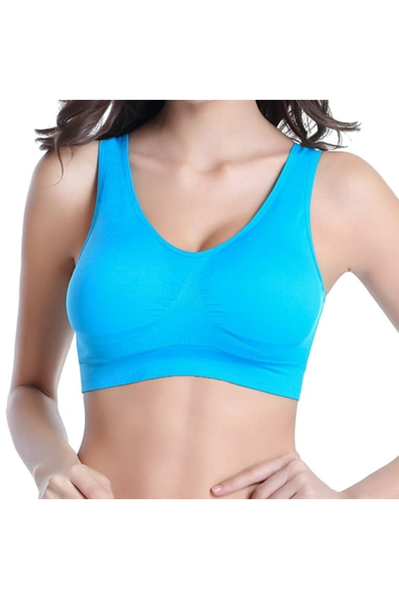 Sports Bra for Women Workout Soft Compression Full Supportive High Impact Plus Size Fitness Bra Push Up Yoga Bra Saving on Clearance