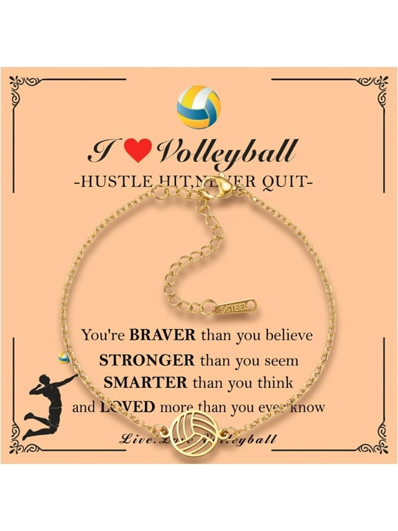 Sports Bracelets for Women 18K Gold Plated Adjustable Baseball Football Volleyball Basketball Tennis Racket Bracelet Gold Charm Bracelets Sports Jewelry for Women