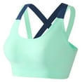 thumbnail image 1 of Sports Bralettes for Women Sports Bras Pack , Strappy Sports Bra with Cups for Yoga Dance Workout Bralettes Impact V-Neck Pullover Bra Hook and Eye Closure Molded Bra Style Y-285 , Green L, 1 of 4