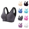 thumbnail image 1 of Sports Bras Breathable Workout Bra for Gym Women's Front Zip Sports Bra Seamless Wirefree High Support Workout Top with Removable Padded Cups for Yoga Running Post-Surgery Comfort, 1 of 5