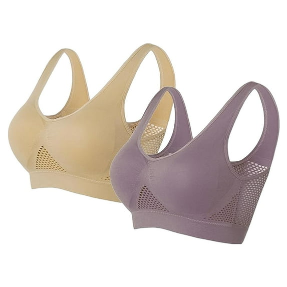 Sports Bras Comfort Bras For Women Seamless Wireless Sleep Yoga Bras With Removable Pads