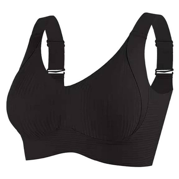 Sports Bras For Women Comfortable Ribbed Wireless Bralettes Adjustable Padded Everyday Bra