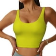 thumbnail image 1 of Sports Bras For Women - Dark-Yellow Seamless Yoga Bra Workout Crop Top With Removable Cups, 1 of 8