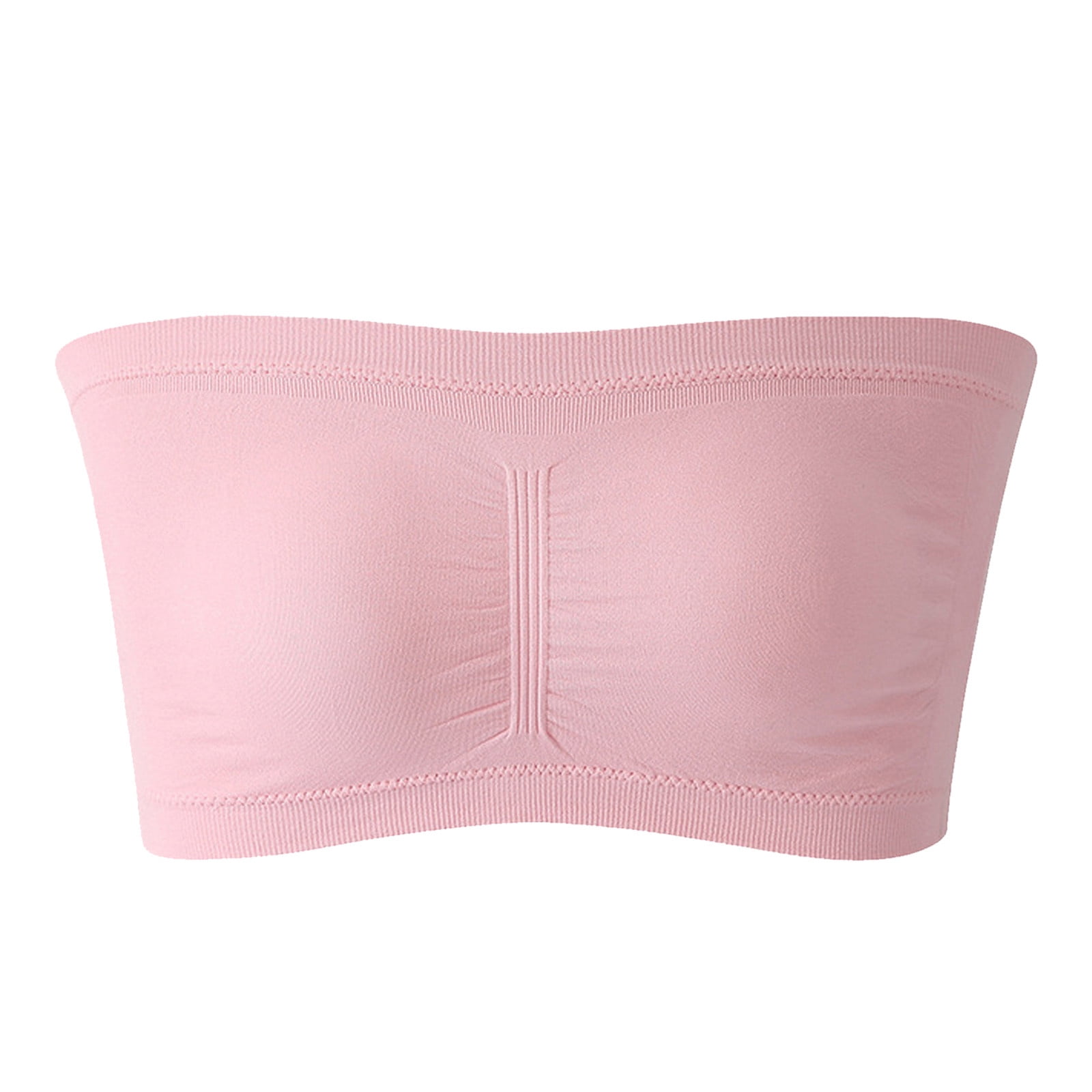 White Soorts Bra Baby Pink Tube Plus Size -Detachable-Strap Bandeau Bra Zip  Up Bras Plus Size Bras for Women Plus Size : : Fashion