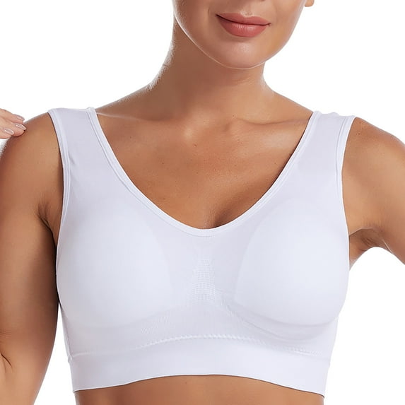 Sports Bras For Women High Support Seamless Mid Solid Color Sports Bra With Removable Bra Pad