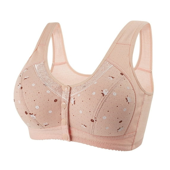 Sports Bras For Women Lace Front Button Bra - Shaping Cup Adjustable Shoulder Strap Large Size Bc Cup Style Polyester & Cotton 3Xl Womens Bras
