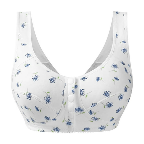 Sports Bras For Women Large Size Thin Wireless Vest Bra - Front Buckle Design Cotton Fabric 44 Womens Bras