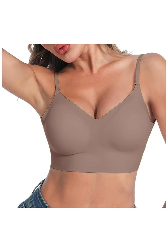 Sports Bras For Women,Low Back Bra For Women Wirefree Seamless Bra Backless Multiway Straps Convertible Bra With Padded Removeable