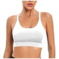 thumbnail image 1 of Sports Bras For Women Medium Impact Wirefree Padded Bra Workout Crop Top Longline Sports Bra Push Up, 1 of 4