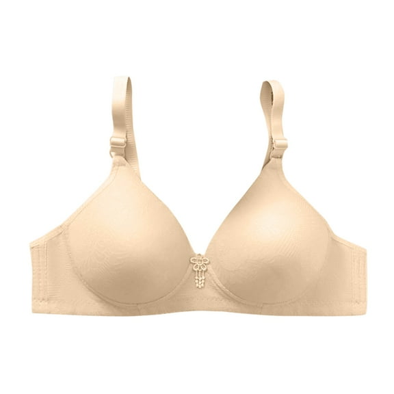 Sports Bras For Women Thin Plus Size Wireless Bra - Gathering Anti-Sagging Style Polyester Fabric L Womens Bras