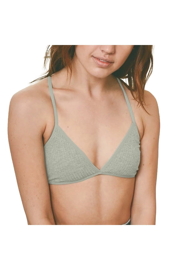 Sports Bras For Women Thread Triangle Wireless Bra - Lightly Lined Bralette Top Beauty Back Out Style Cotton Fabric S Womens Bras