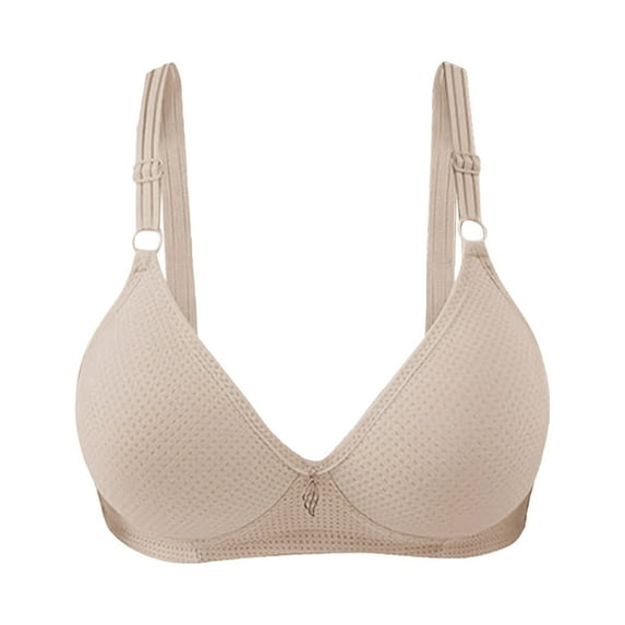 Sports Bras For Women Wireless Solid Color Bra - Adjustable Breathable Comfort Support Anti-Drop Style Cotton Fabric M Womens Bras