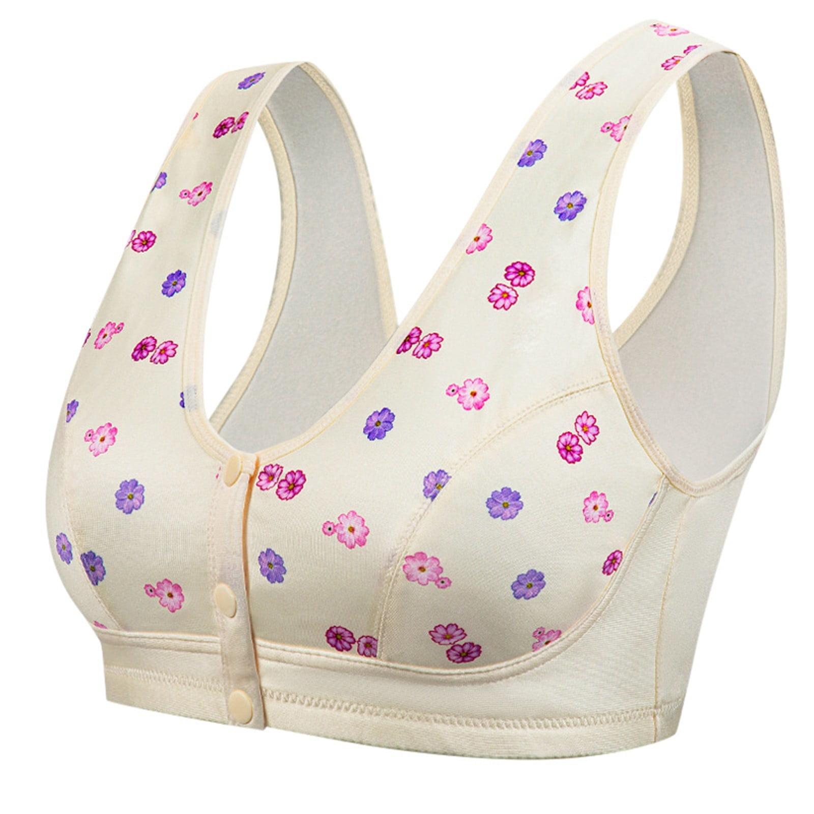 Sports Bras For Women Women's Front Closed Tank Top Mother Bra Ice Silk