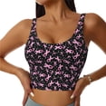 thumbnail image 1 of Sports Bras For Women Workout Tank Tops, Breast Cancer Awareness-E Running Vest With Removable Cups, 1 of 2