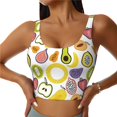 thumbnail image 1 of Sports Bras For Women Workout Tank Tops, Cartoon Fruit Colorful Running Vest With Removable Cups, 1 of 2