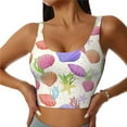 thumbnail image 1 of Sports Bras For Women Workout Tank Tops, Colorful Shell Conch Running Vest With Removable Cups, 1 of 2