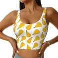 thumbnail image 1 of Sports Bras For Women Workout Tank Tops, Cute Gold Pear Fruit Running Vest With Removable Cups, 1 of 2