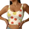 thumbnail image 1 of Sports Bras For Women Workout Tank Tops, Cute Pear Red Fruit Running Vest With Removable Cups, 1 of 2
