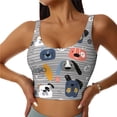 thumbnail image 1 of Sports Bras For Women Workout Tank Tops, Dog Print Running Vest With Removable Cups, 1 of 2