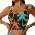 thumbnail image 1 of Sports Bras For Women Workout Tank Tops, Palm Trees Running Vest With Removable Cups, 1 of 2