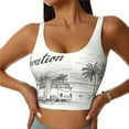 thumbnail image 1 of Sports Bras For Women Workout Tank Tops, Summer Vacation Scene With Camping Van Running Vest With Removable Cups, 1 of 7