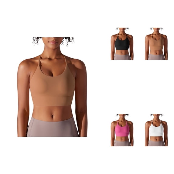 Sports Bras Low Impact Sports Bra Women's Solid Beauty Back Strap Sports Bra Running Fitness & Yoga Wear Underwear