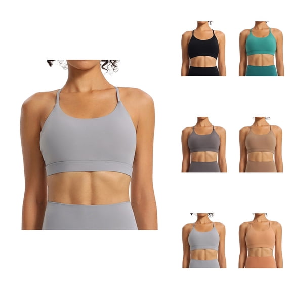 Sports Bras for Women Breathable Workout Bra for Gym Adjustable Spaghetti Strap Sports Bra for Women Scoop Neck Wireless Padded Push Up Comfort Crop Top for Outdoor Fitness & Yoga