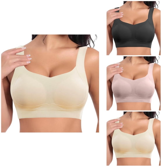 Sports Bras for Women Breathable Workout Bra for Gym Seamless Wireless Supportive Bra for Women Stretchable Adjustable Full Coverage Push-Up Comfort with Beautiful Back Design (M-4XL)