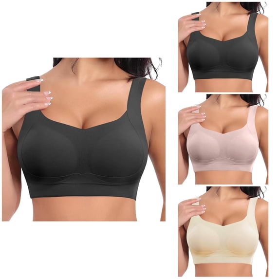 Sports Bras for Women Breathable Workout Bra for Gym Seamless Wireless Supportive Bra for Women Stretchable Adjustable Full Coverage Push-Up Comfort with Beautiful Back Design (M-4XL)