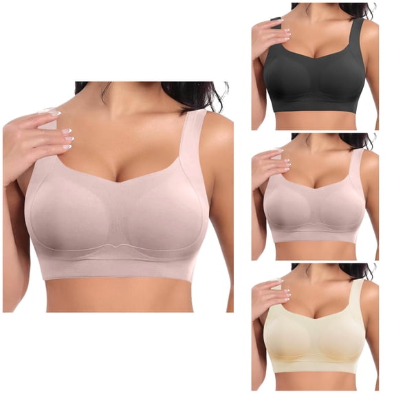 Sports Bras for Women Breathable Workout Bra for Gym Seamless Wireless Supportive Bra for Women Stretchable Adjustable Full Coverage Push-Up Comfort with Beautiful Back Design (M-4XL)
