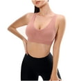 thumbnail image 1 of Sports Bras for Women Casual Solid Color Womens Sport Bras Yoga Comfy Underweat Women Cross Back Smoothing Lightly Cooling Bras Beauty Back Lined Wire Classic Womens Bras（Pink,XL）, 1 of 8