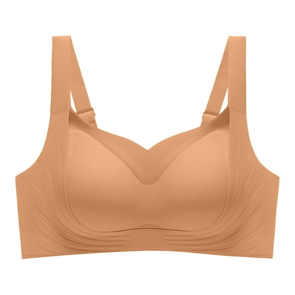 Sports Bras For Women Comfortable Traceless Bra - Chest Gathered No Steel Rings Soft Support Collar Closure Anti-Drop Style Nylon & Spandex M Womens Bras