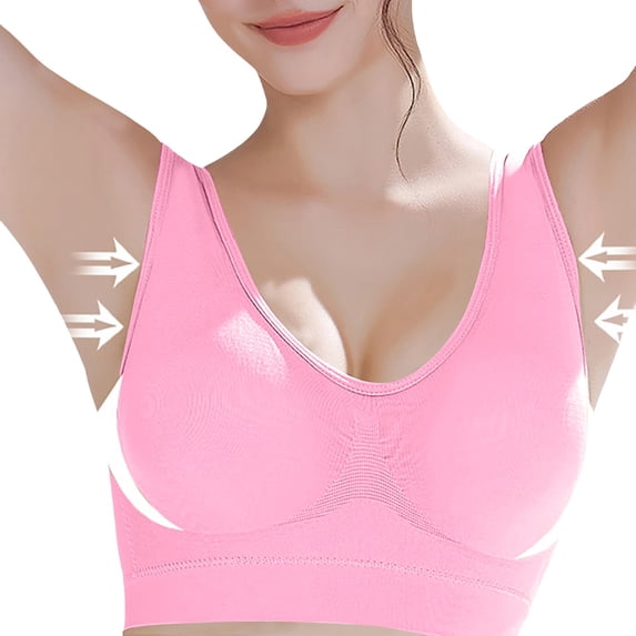 Sports Bras for Women Cute Mesh Sleep Pushup Supportive Everyday Invisible Padded Athletic No Underwire Comfy Shaping High Support High Impact Full Coverage Minimizer Plunge Bra Bralettes Pink