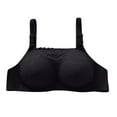 thumbnail image 1 of Sports Bras for Women High Support Large Bust Woman's Fashion Plus Size Wire Free Comfortable Push Up Hollow Out Bra Underwear Sexy lingerie Black Bra, 1 of 4
