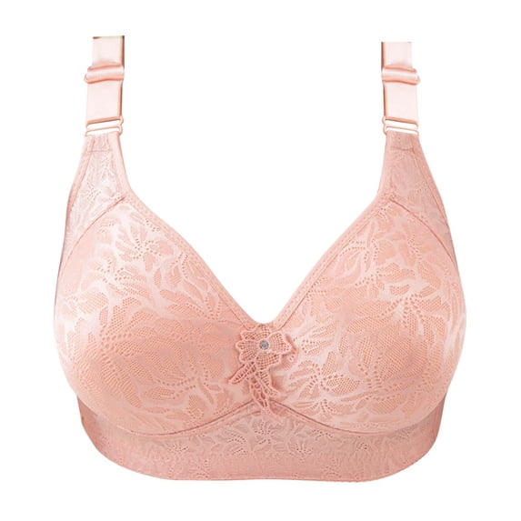 UPPADA Sports Bras for Women High Support Women's Full Coverage Non Padded Comfort Front Button Bra Comfort Wire-Free Bra Plus Size Closure Everyday Bras Wireless Bras with Support And Lift