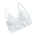 thumbnail image 1 of Sports Bras for Women Padded Bra Wire-Free Underwear Pullover Bra Everyday Underwear No Underwire Bras V-Neck T-Shirt Bra Hook and Eye Closure Full-Figure Bra Style Y-430 , White One Size, 1 of 2