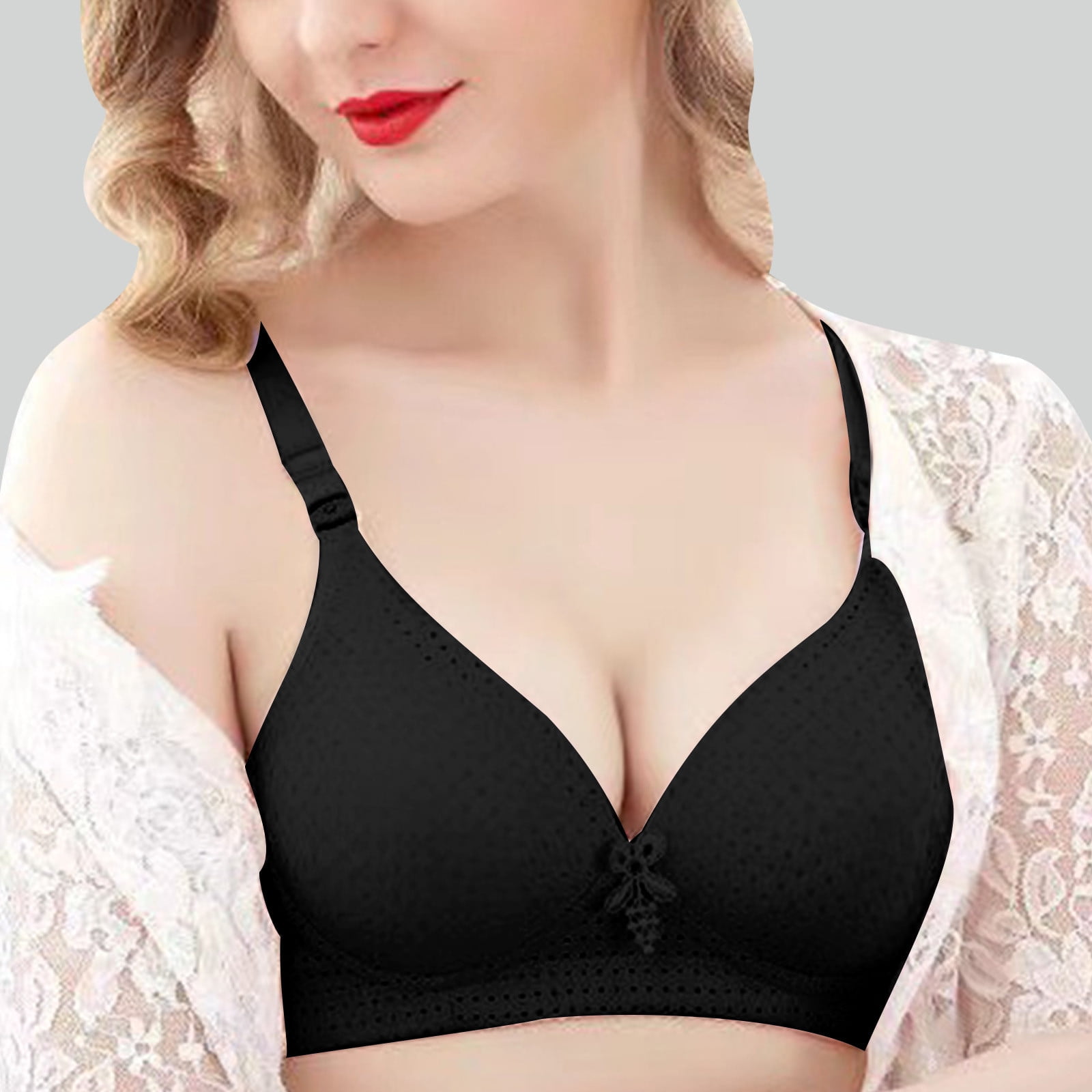 Sleeping Bras for Women Women's Full Figure Nursing Bras Lace Flower  Adjusting The Chest Shape Breathable and Soft Bras Wirefree Support Bra Bra  for Plus Size Clearance for Women 