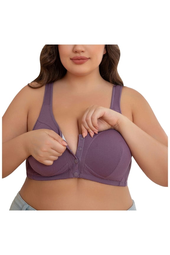 Sports Bras for Women - Women's Comfortable and Transparent Shoulder Strap Cordless Backless Spongeless with Convertible Shoulder Straps - Bras for Women,Color:Grey,Size:60