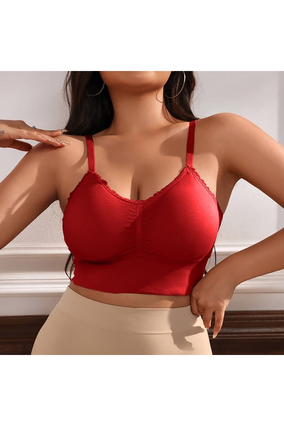 Sports Bras for Women Women's Solid Seamless Yoga Suit Drying Yoga And Beautiful Back Gathering Drying Sports Bra Womens Bras Summer Plus Size Bras for Women