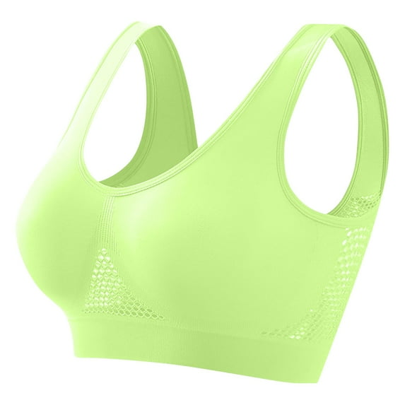 Sports Bras for Women - Workout Bras for Women Push Up Bra Ndbuld Middle Aged And Elderly Bras Without Steel Rings Large Size Underwear Front Button Style Bra Comfortable Bra Green S