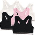 thumbnail image 1 of Sports Bras for Girls 10-12 Racerback Straps & Soft Elastic Cotton & Spandex 10 to 16 Years Girls Seamless Training Bras Underclothe 5Pcs, 1 of 9