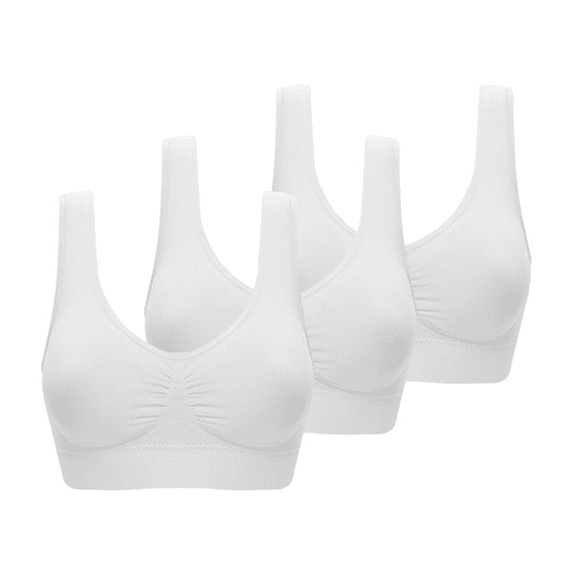 Sports Bras for Women 3 Pack,Wireless Bras Low Impact Sports Bra Sleep Comfortable Yoga Bras with Removable Pads
