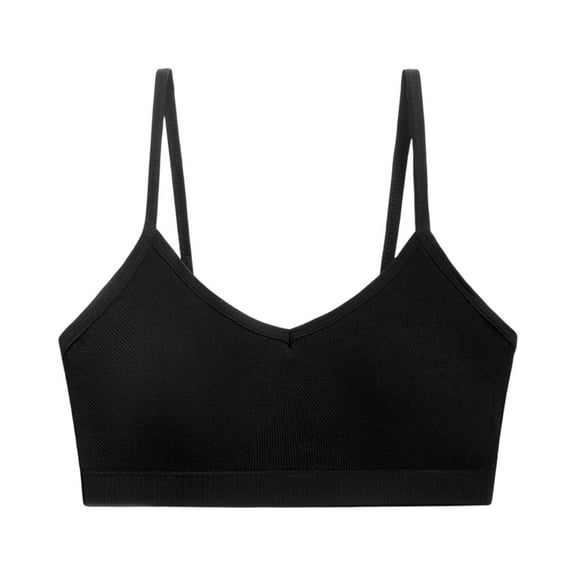 Sports Bras for Women Athletic Breathable Workout Gym Yoga Activewear Seamless High Impact Gather Bra L 01-Black