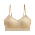 thumbnail image 1 of Sports Bras for Women Athletic Breathable Workout Gym Yoga Activewear Seamless High Impact Gather Bra XL 04-Complexion, 1 of 4