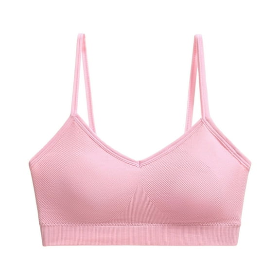 Sports Bras for Women Athletic Breathable Workout Gym Yoga Activewear Seamless High Impact Gather Bra XL 09-Pink