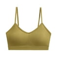 thumbnail image 1 of Sports Bras for Women Athletic Breathable Workout Gym Yoga Activewear Seamless High Impact Gather Bra XL 12-Yellow, 1 of 4
