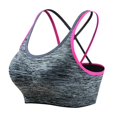 thumbnail image 1 of Sports Bras for Women Bras for Women Medium Support Cross Back No Steel Ring Removable Cup Yoga Sports Bra, 1 of 7