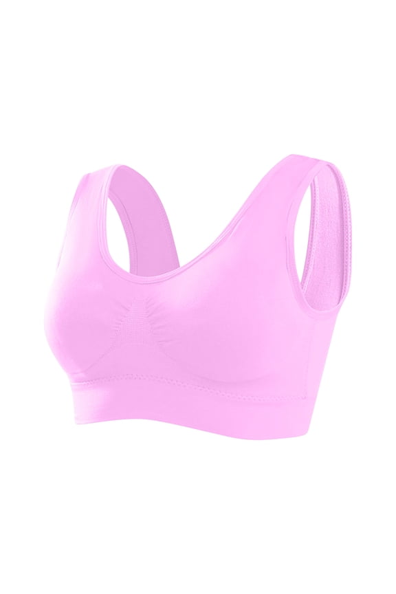 Sports Bras for Women,Clearance Women Seamless Sports Bra Wirefree Yoga Bra With Removable Pads