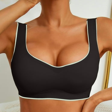 Sports Bras for Women Clearance Yoga Push Up Sports Bra Racerback Padded Workout Sports Bra Soft Running Black M